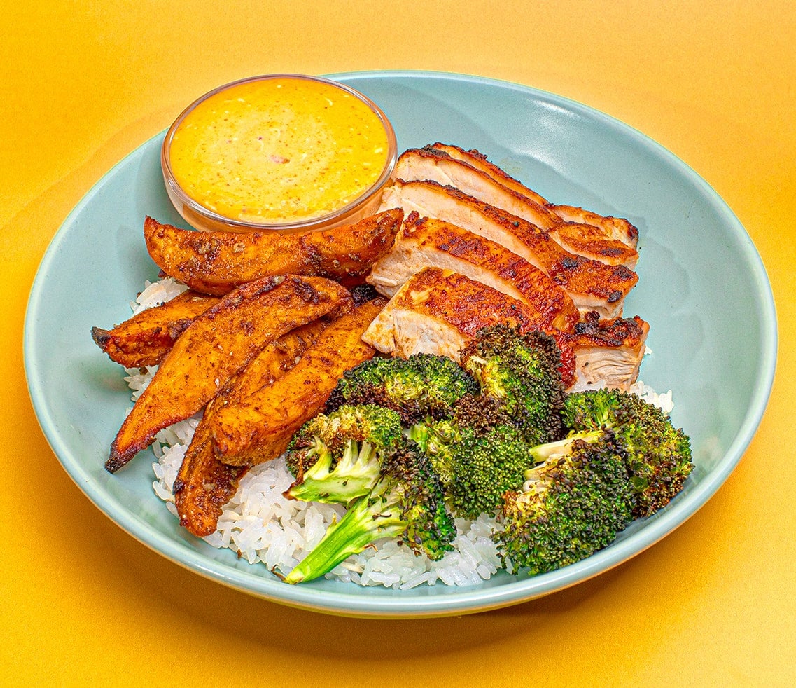 Baked Chicken Breast Oven Roasted Broccoli And Sweet Potatoes